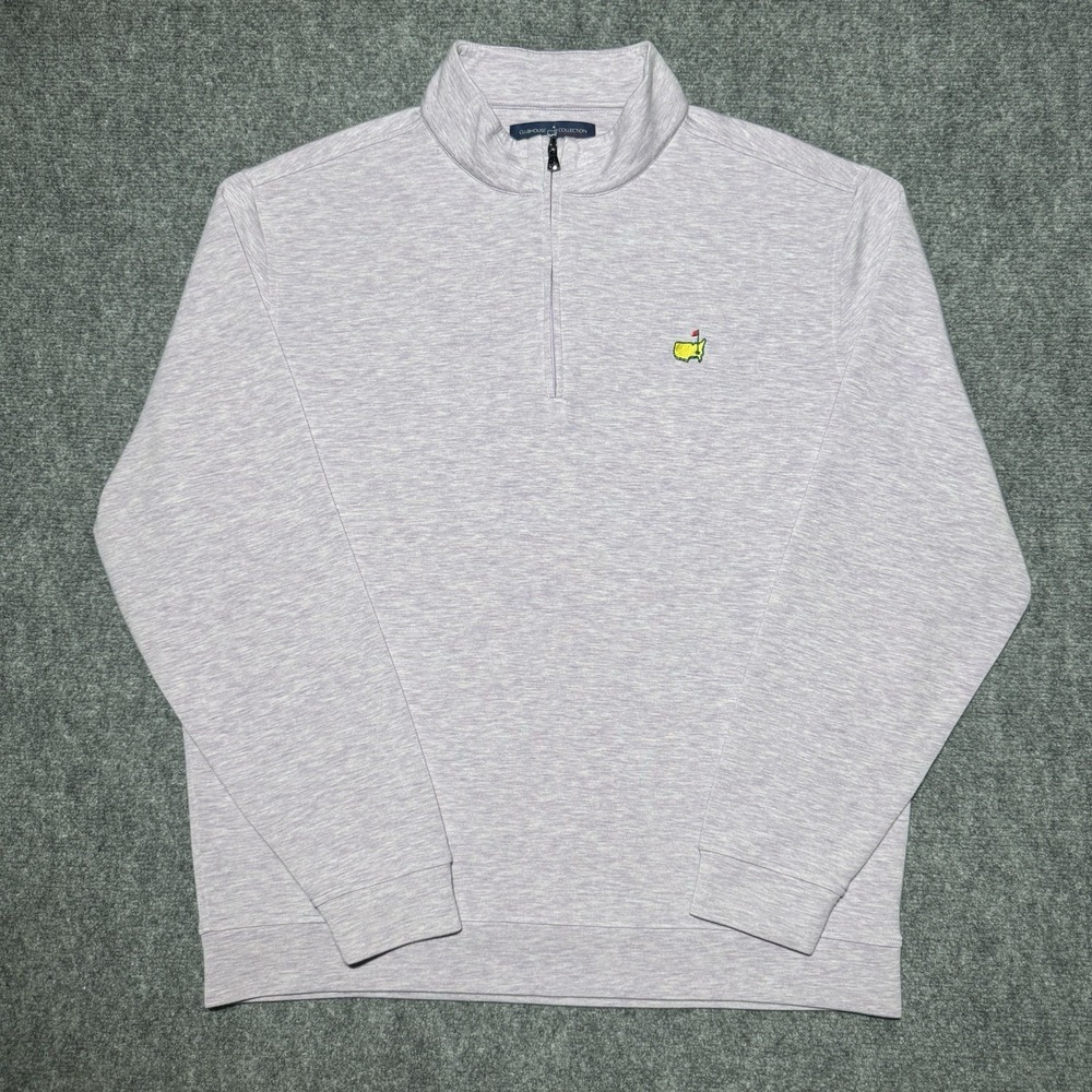 Masters Clubhouse Collection Embroidered Logo Quarterzip Pullover Sweatshirt XL